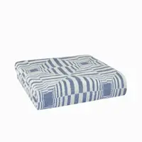 Плед 150х200 см бавовняний рельєфний блакитний Nyla Arya AR-TR1006321-blue