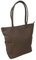 Женская кожаная сумка на двух ручках Borsacomoda, Украина коричневая