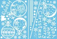 Набір новорічних наклейок на вікно Merry Christmas 2 13747 30х43 см 2 листа