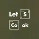 Фартук "LET'S COOK", Хаки, английский