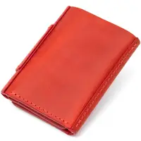 Матове вінтажне портмоне GRANDE PELLE 11459 Червоний