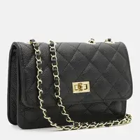 Женская кожаная сумка Borsa Leather K11512bl-black