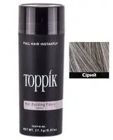 Кератиновый загуститель для волос Toppik (для маскировки залысин) 27,5г Серый (Gray)