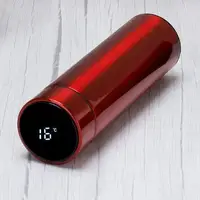 Термос UNIQUE UN-1006 500 мл с датчиком температуры, Термос с дисплеем температуры. Цвет: красный