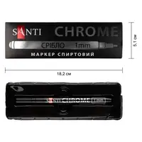 Маркер дзеркальний Santi Chrome 390775 1 мм сріблястий