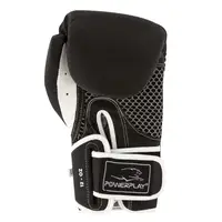 Перчатки боксерские PowerPlay PP 3011 Black/White Carbon 14 унций