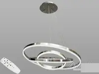 Люстра современная светодиодная D8174-600+400+200HR dimmer 90W DH