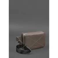 Шкіряна поясна сумка Dropbag Mini темно-бежева