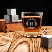 Стакан для виски персонализированный, Деревянная подарочная коробка с гравировкой