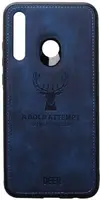 Чехол-накладка TOTO Deer Shell With Leather Effect Case Huawei P Smart+ 2019 Dark Blue