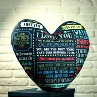 Подушка сердце XXL I love you 57x57 см (6PS_WOL026)