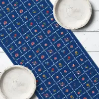 Доріжка на стіл (ранер) Мозаїка з квітів 150x40 см (DR_25F009)