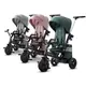 Велосипед детский трехколесный с родительской ручкой KiderKraft EASYTWIST Midnight Green / Коляска толокар