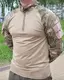 Рубашка мужская военная тактическая с липучками под шевроны Убакс Турция 6645 XXL койот