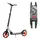 Самокат двоколісний Best Scooter, колеса PU, 1 амортизатор, з ручним гальмом, затискач керма. Black and Red (147538)