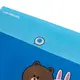 Папка-конверт А4 YES Line Friends 492080 24х34 см голубая