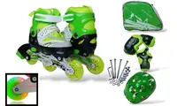 Комплект роликів із захистом Happy колеса PU світяться. Green (розмір 27-30) (2012866791)