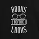 Футболка "Books before looks" женская, Черный, XXL, английский