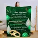 Плед 3D со своими пожеланиями для жены Изумрудная любовь 15394 135х160 см