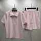 Костюм женский летний из коттона Fashion 187 20554 S розовый