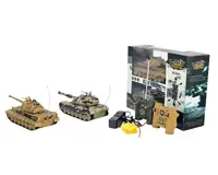 Танковий бій на радіокеруванні Battle Tanks, акумулятори 4.8 V, пульти 2.4 GMHz, звуки, рухлива башта. Hakki (36820)