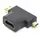 Переходник PowerPlant HDMI (F) - mini HDMI (M)/micro HDMI (M)