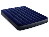 Надувной матрас Intex, с ручным насосом, двухместный. Dark blue (85306)