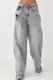 Джинси Wide Leg з дірками та потертостями - сірий цвет, 38р