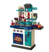 Игровой набор Кухня Kitchen, 53 аксессуара, подсветка, звуковые эффекты, помповая подача воды, посуда. Multicolor (155458)