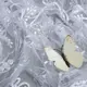 Ткань сетка вышивка с жемчужинами Лола біла