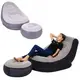 Надувной диван с пуфом Air Sofa Надувное велюровое кресло с пуфиком
