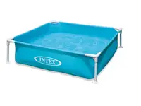Басейн каркасний Intex 173 NP квадратний розмір 122х122х30 см, об'єм 337л. Blue (56294)