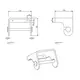 0974565 STONE TPH4 Тримач для д/паперу, Black matt/stainless steel matt