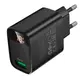Адаптер сетевой Borofone Ilustre single-port charger with digital display BA95A |1USB, 18W/3A, QC3.0
