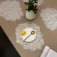 Сервировочная салфетка под горячее фигурная 48х38 см, коврик сервировочный серебристый набор 2 шт