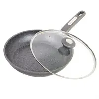 Сковорода з гранітним антипригарним покриттям, з кришкою d=22 см Kamille KM-4270GR