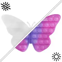 Уценка. Игрушка-антистресс "POP IT. Бабочка", Хамелеон: при нажатии пузыри выскакивают обратно