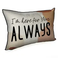 Подушка интерьерная с мешковины I'am here for you always 45x32 см (43PHB_21L003)