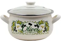 Кастрюля эмалированная Idea Home Olives 6832843 24 см 6 л