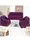 Чехол на диван и два кресла с юбкой Баклажновый Home Collection Evibu Турция 50074