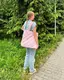 Женская сумка «Мила» кубики розовая
