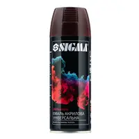 Эмаль аэрозольная акриловая 400мл RAL 3005 (темно-вишневый глянец) SIGMA (2736941)