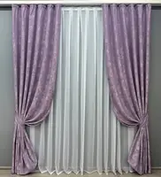Штори жакард (2шт. 2х2,7м.) колекція "Sultan YL" Туреччина. Колір бузковий. Код 1764ш 32-___