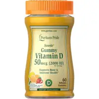 Витамины и минералы Puritan's Pride Vitamin D3 2000 IU, 60 желеек