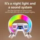 LED Лампа ночник с беспроводной зарядкой и Bluetooth динамиком G-Lite XM-X63, Часы хамелеон с будильником