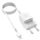 Адаптер сетевой HOCO Type-C to Lightning Cable Prestige charger set N20 |1USB/1Type-C, 20W, 3A, QC/PD|