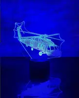 Сменная пластина для 3D ламп "Вертолет" 3DTOYSLAMP