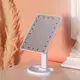 Настольное зеркало с подсветкой 22 LED для макияжа 21х16 см прямоугольное на ножке USB Белое HP-10-4AW