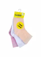 Набор детских летних носков для девочки сетка GABBI NSD-995/3 (комп.3 шт) р. 10-12 (90996)