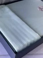 Євро розмір. Постільна білизна. Однотонний в полоску (страйп) Поликотон. Happy cotton Туреччина 05
